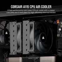 Corsair AF ELITE A115 Procesador Refrigerador de aire 14 cm Negro 1 pieza(s)