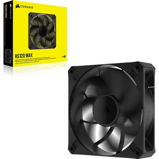 Corsair RS120 MAX Carcasa del ordenador Ventilador 12 cm Negro 1 pieza(s)