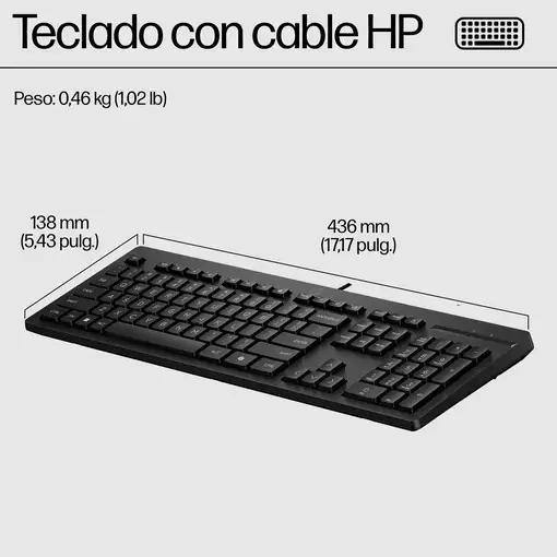 HP Teclado con cable 125