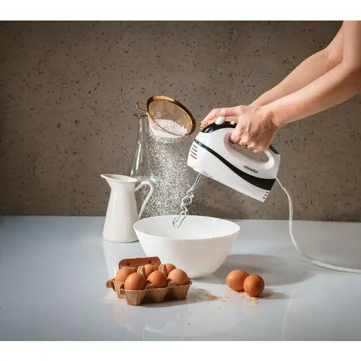Batidora Amasadora de Mano Repostería, 5 Velocidades + Turbo, MS4227B, Mesko