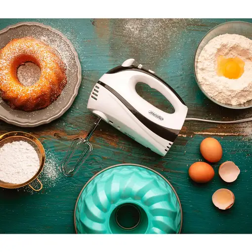 Batidora Amasadora de Mano Repostería, 5 Velocidades + Turbo, MS4227B, Mesko