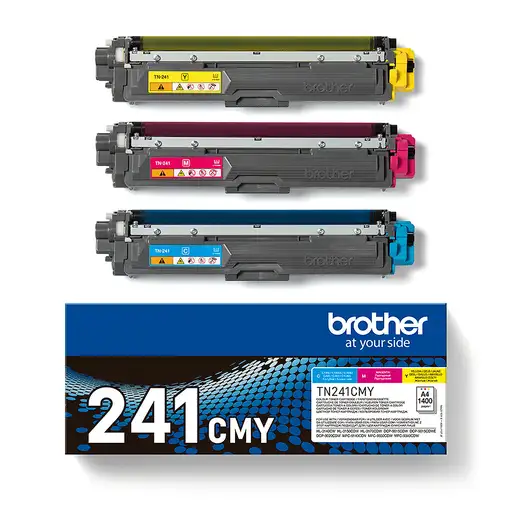 Brother TN-241CMY cartucho de tóner 3 pieza(s) Original Cian, Magenta, Amarillo