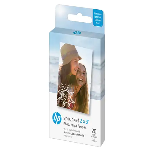 HP Sprocket Photo Paper 2 x 3 in. (50.8 x 76.2 mm) 20 sheets Brillo