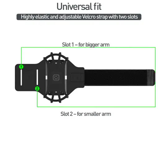 Brazalete deportivo desmontable Tellur A100 4"-6.5", negro