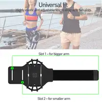 Brazalete deportivo desmontable Tellur A100 4"-6.5", negro