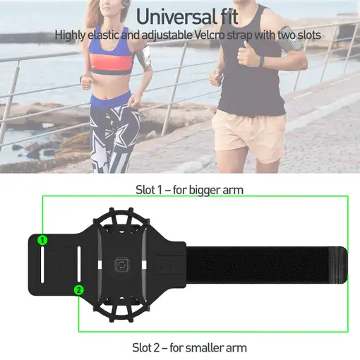 Brazalete deportivo desmontable Tellur A100 4"-6.5", negro