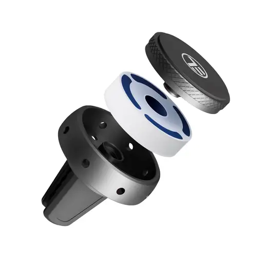 FreshDot Soporte para Teléfono Coche Magnético, Kit de Fragancia Antitabac, gris