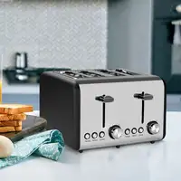 Tostadora Retro Doble 1500W Negro/Plata Dayron