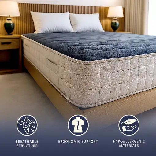 The White Stone Colchón 160x200 cm de Memory Foam, Altura 25 cm