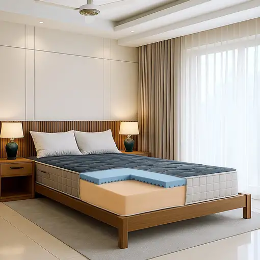 The White Stone Colchón 140x190 cm de Memory Foam, Altura 18 cm | Colchón Ortopédi