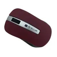 Ratón inalámbrico Tellur Basic, LED, rojo oscuro
