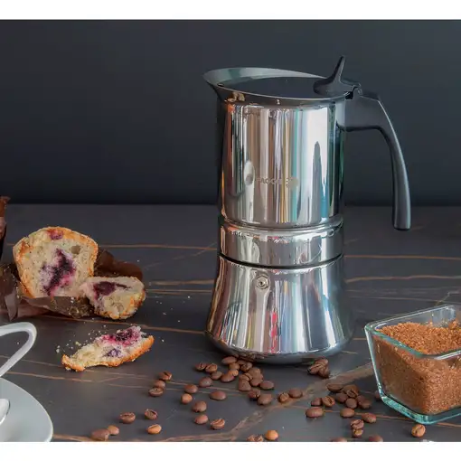 Cafetera Italiana Inducción 6 Tazas Café,  Acero Inoxidable, 81CFFGIET06 FAGOR