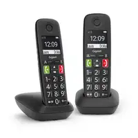 Gigaset E290 Duo Teléfono DECT/analógico Identificador de llamadas Negro