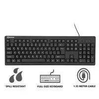 Teclado con cable Tellur Basic, EE. UU., USB, negro