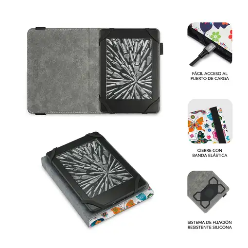 Funda Libro Electrónico Clever Mariposas
