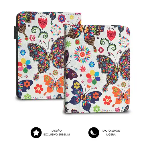 Funda Libro Electrónico Clever Mariposas
