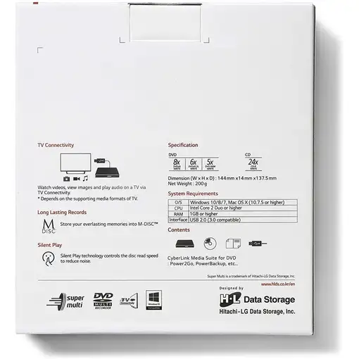 Hitachi-LG Slim Portable DVD-Writer
