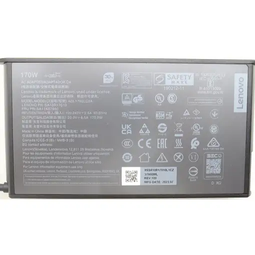 Lenovo 5A11K67850 adaptador e inversor de corriente Interior 170 W Negro