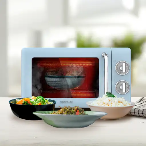 Microondas con grill Encimera 20 L 700 W azul ProClean 3110 Retro CECOTEC