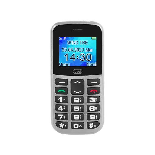 Trevi Max 20 4,5 cm (1.77") 160 g Plata Teléfono para personas mayores