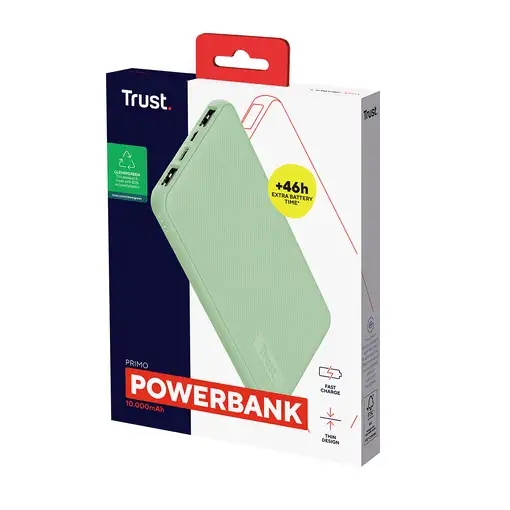 Trust 25029 batería externa Ión de litio 10000 mAh Verde