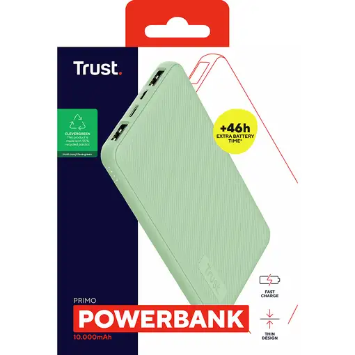 Trust 25029 batería externa Ión de litio 10000 mAh Verde