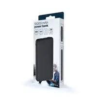Gembird PB10-02 batería externa Polímero de litio 10000 mAh Negro