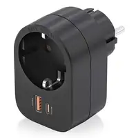 AISENS Regleta De Pared Multifuncion Con 1 Toma + 1xUSB-C 20W PD3.0, 1xUSB-A 20W Q