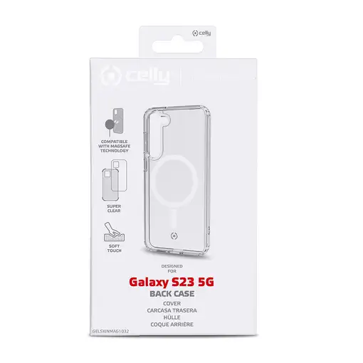 Celly GELSKINMAG1032 funda para teléfono móvil 15,5 cm (6.1") Transparente, Blanco