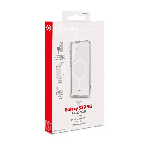 Celly GELSKINMAG1032 funda para teléfono móvil 15,5 cm (6.1") Transparente, Blanco