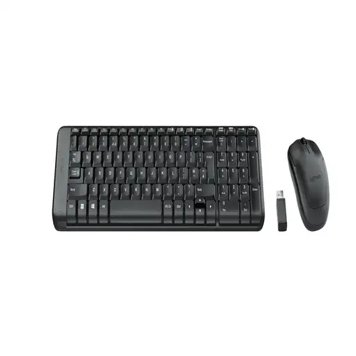 Logitech MK220 teclado Ratón incluido Oficina RF inalámbrico QWERTY Griego Negro