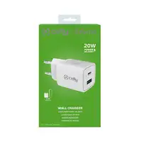 Celly TC2USBUSBC20WWH cargador de dispositivo móvil Smartphone, Reloj inteligente,