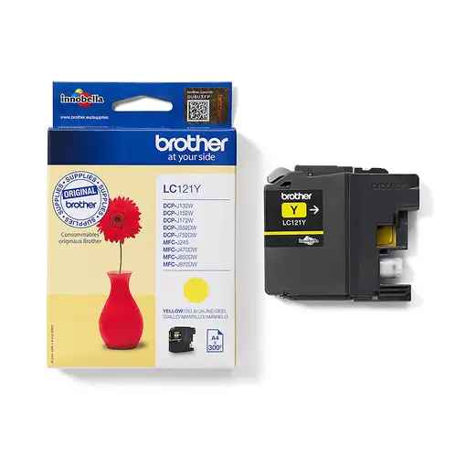 Brother LC-121Y cartucho de tinta 1 pieza(s) Original Amarillo