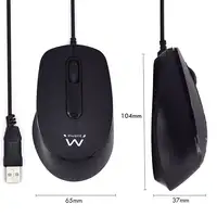 Ewent EW3159 ratón Oficina Ambidextro USB tipo A Óptico 1000 DPI