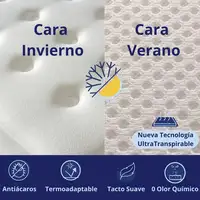 Colchón Viscoelástico, firmeza Ergonómica con Núcleo de Espuma Advance Confort.