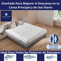 Colchón Viscoelástico, firmeza Ergonómica con Núcleo de Espuma Advance Confort.