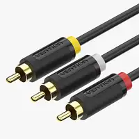 Vention Cable Estéreo BCABH/ 3x RCA Macho - 3x RCA Macho/ 2m/ Negro