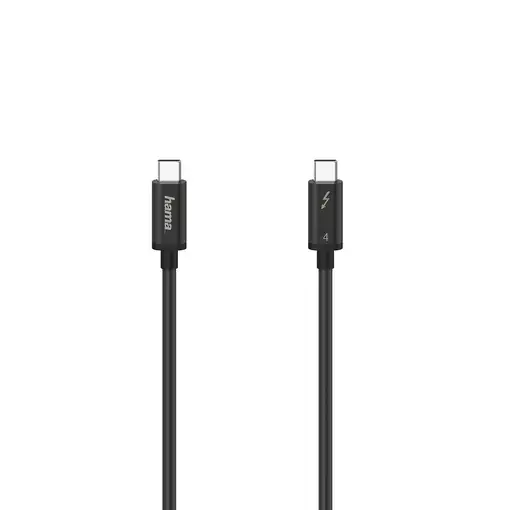 Hama USB-C 0,8 m 40 Gbit/s Negro