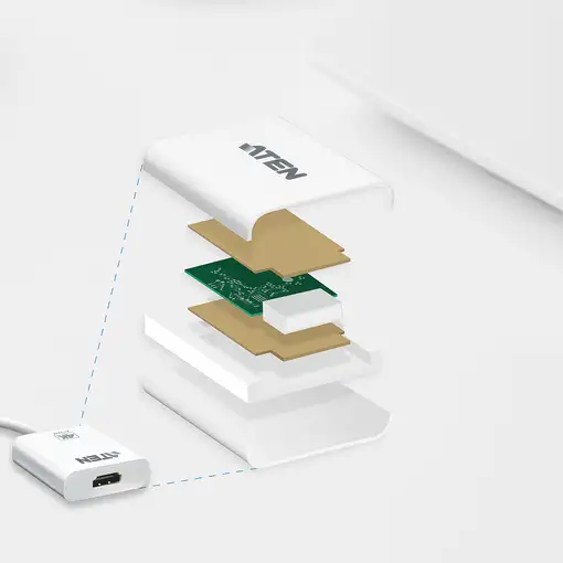 ATEN Adaptador activo de Mini DisplayPort a HDMI 4K
