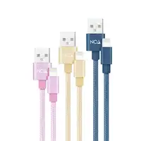 Nanocable 3 Cables Lightning a USB 2.0, Lightning/M-USB A/M, Rosa, Dorado y Azul P