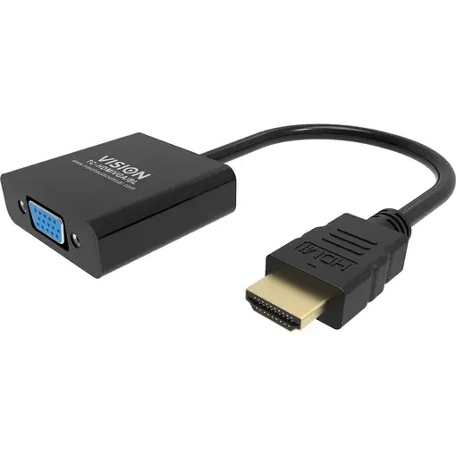 Vision TC-HDMIVGA/BL adaptador de cable de vídeo 0,23 m HDMI tipo A (Estándar) VGA