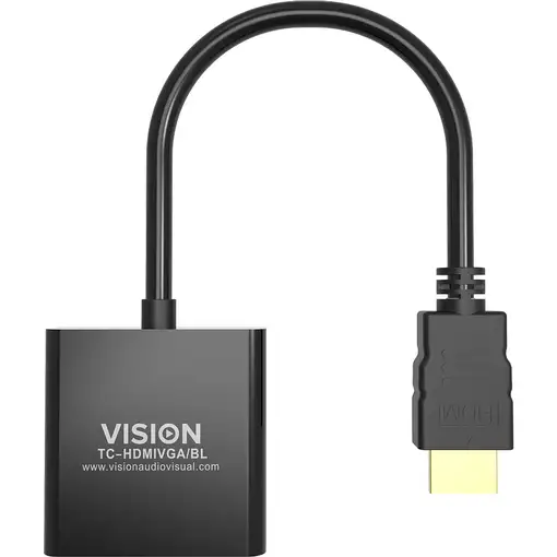 Vision TC-HDMIVGA/BL adaptador de cable de vídeo 0,23 m HDMI tipo A (Estándar) VGA