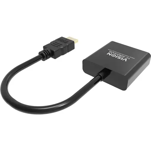 Vision TC-HDMIVGA/BL adaptador de cable de vídeo 0,23 m HDMI tipo A (Estándar) VGA