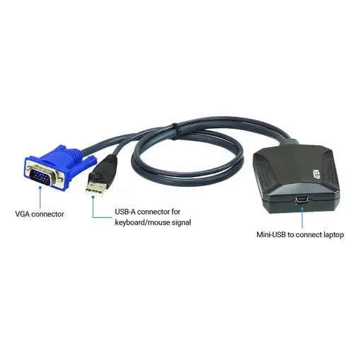 ATEN Adaptador de consola KVM USB para ordenador portátil