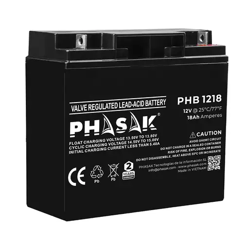 Phasak Batería 12V 18Ah – PHB 1218