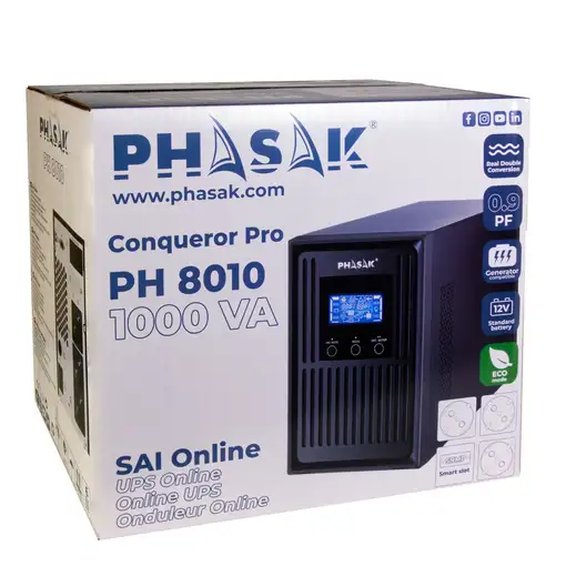 Phasak SAI Conqueror Pro Online 1000 VA - PH 8010