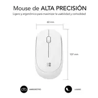 Pack Alfombrilla Xl y Ratón Inalámbrico Harmony Lila/Blanco
