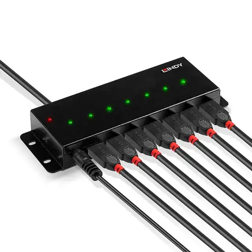 Lindy 42794 hub de interfaz USB 2.0 Type-B 480 Mbit/s Negro