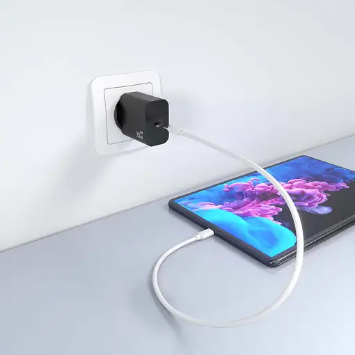AISENS Cargador GaN 30W, 1xUSB-C PD3.0, Negro