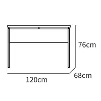 Escritorio, Mesa de Ordenador Oficina,Estudio 76 x 120 x 68 cm,Roble Zenith Briebe